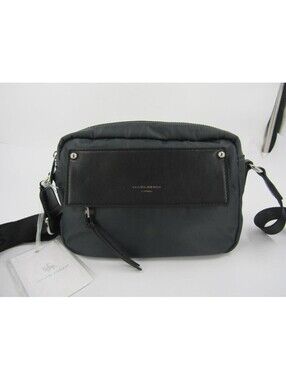 David Jones Paris Crossbody Handbag NWT Grey Nylon Eco Leather Messenger Bag